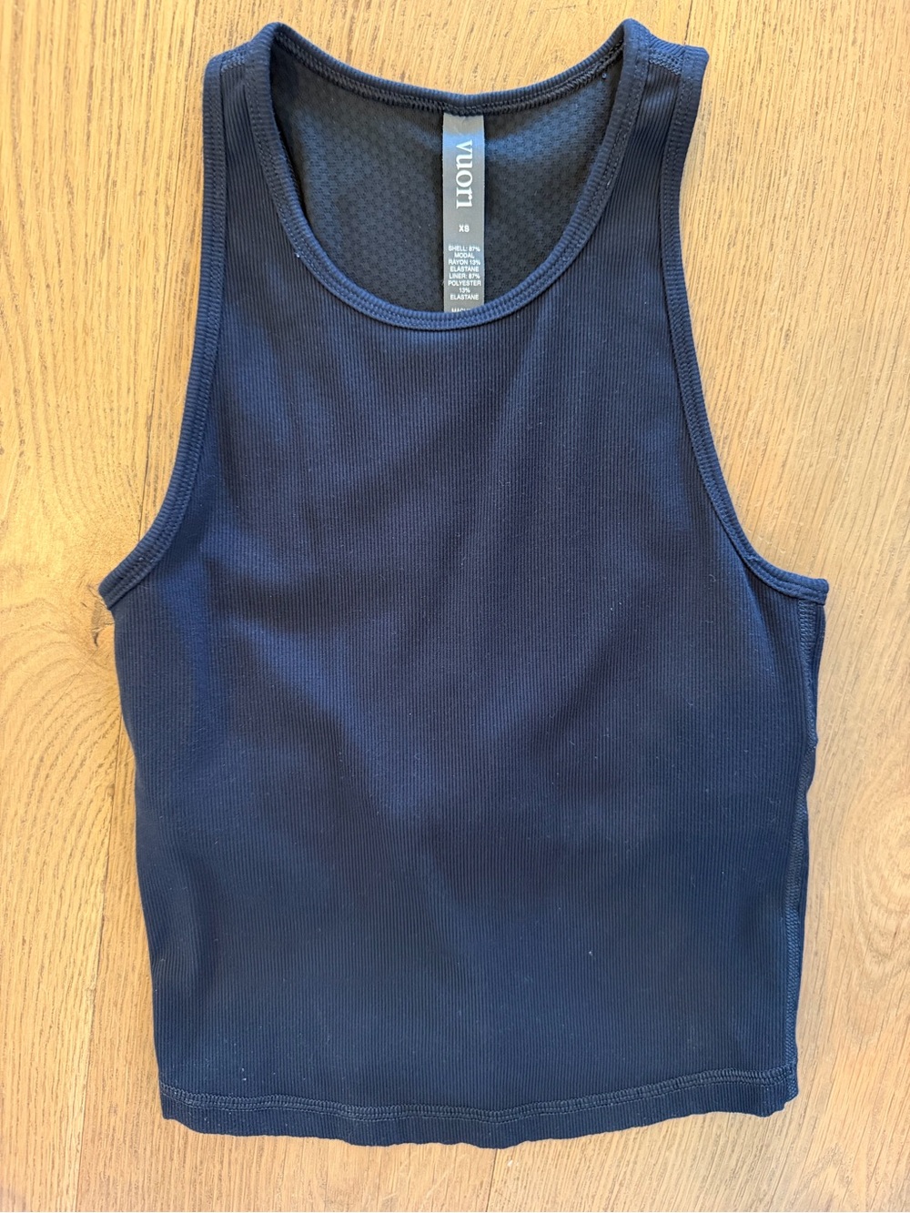 Vuori Black Ribbed Tank Top - Women's